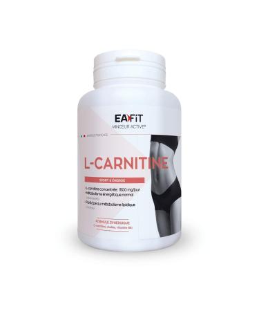 EAFIT Slimming L-Carnitine Powerful Fat Burner Weight Loss Energy Booster Improves Sports Performance Vitamin B6 Choline 15 Day Program Before Sport 90 Capsules