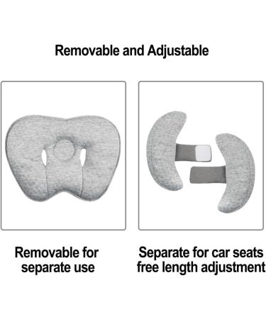 Blublu Park Baby 2 in 1 Travel Cushion - Adjustable Neck and Head Support Insert for 3-12 Month Infants, Gray - Buy Online on GoSupps.com