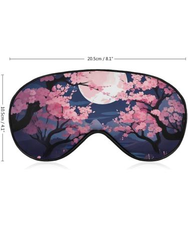 Shop Japanese Mount Fuji Cherry Blossom Sleep Eye Mask - Adjustable Light Blocking Blindfold for Men & Women - Buy Online on GoSupps.com