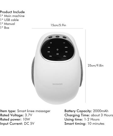 Knee Massage Device for Joint Pain Relief | Wireless Heat & Vibration | 3 Heat Levels & LCD Screen - Buy Online on GoSupps.com