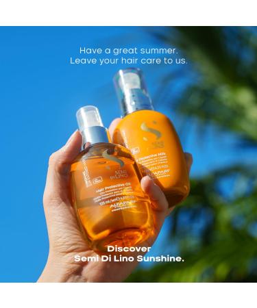 Alfaparf Milano Semi di Lino Sunshine After-Sun Hair Treatment - Vegan Restorative Care for Sun Chlorine and Salt Stressed Hair - Nourishing Detangling Adds Softness & Shine - Buy Online on GoSupps.com