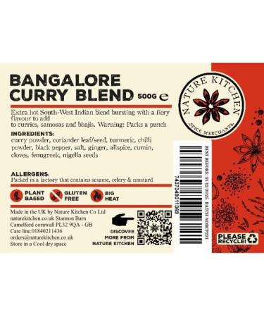 Nature Kitchen Bangalore Curry (Hot) 500G - Gluten-Free & Vegan Seasoning Blend for Everyday Cooking - Ideal for Marinades, Sauces, Frying, Baking & Grilling - Buy Online on GoSupps.com