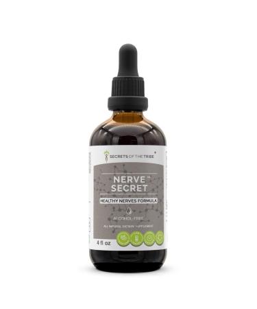 Nerve Secret Alcohol-Free Extract, Turmeric, Feverfew, Passionflower, Hawthorn, Skullcap. Glycerite Tincture, Healthy Nerves Formula (4 fl oz) 4 Fl Oz (Pack of 1)