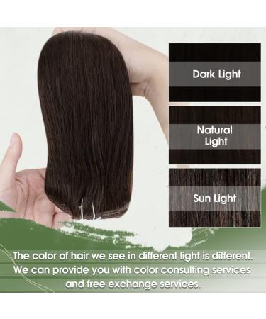 Hetto Brown Clip-In Extensions | Real Remy Hair | Darkest Brown #2 | 120g 45 cm - Premium Quality Hair Recovery - Buy Online on GoSupps.com