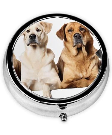 Shop Pomeranian Pattern Mini Round Pill Box - 3 Compartment Pill Organizer for Travel & Home Use - Buy Online on GoSupps.com