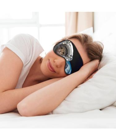 Cat Astronaut Print Eye Mask - Soft Sleep Blindfold with Elastic Strap for Travel & Night Sleep - Buy Online on GoSupps.com