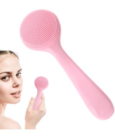 Uitseld Silicone Face Wash Brush | Silicone Manual Facial Cleansing Brush | Face Scrub Brush Soft Silicone Skin Scrubbers Deep Cleaning Skin Care for Women Pink - Buy Online on GoSupps.com