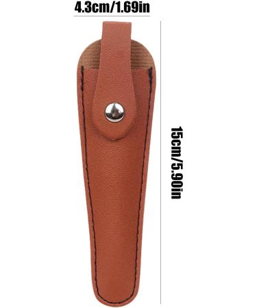 Salon Hair Scissor Bag - Scissor Sheath Pouch for Hair Salon | Portable Scissors Storage Holder Protective Safety Sheath Bag for Barber Beauty Salon Home Brown - Buy Online on GoSupps.com