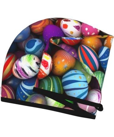 Shop Soft Super Absorbent Microfiber Hair Towel Wrap - Easter Eggs2 | Quick Dry Coral Velvet for Long Curly & Thick Hair - Buy Online on GoSupps.com