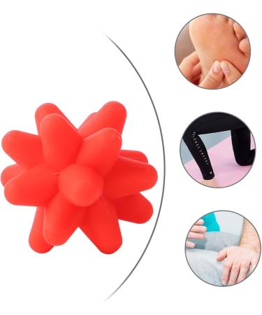 Magiclulu Star Fitness Ball - Portable Massage Roller & Coordination Training Tool | Elastic Silicone Pilates Ball (8x8cm) - Foot Massager in Red - Buy Online on GoSupps.com