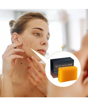 Kojic Acid Soap Turmeric Soap For Face And Body Moisturizing Turmeric Soap Hyperpigmentation Smooth Skin 2x100g Soaps 1pc Wooden Soap Holder - Buy Online on GoSupps.com