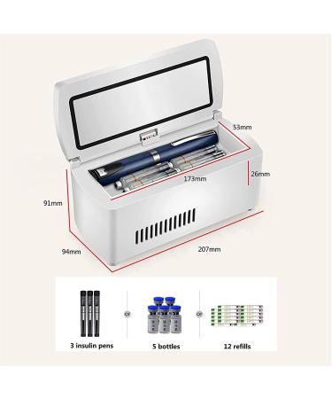 Portable Mini Car Refrigerator Insulin Cooler with LED Display - 2-8 Celsius Vaccine Refrigerator for Drugs and Insulin - Travel Fridge Freezer - Buy Online on GoSupps.com