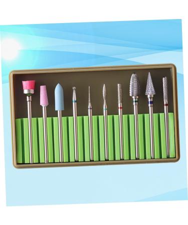 Housoutil Faux Nails 1 Set Manicure Tools Remover Nail Drill Polisher Ceramics Artificial Nails 5x1cm Green - Buy Online on GoSupps.com