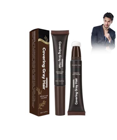25 Root Touch-Up Stick Hair Dye Pen Temporary Hair Colour Pens Waterproof Long Lasting Grey Hair Coverage Root Touch-Up Stick for Grey Hair Semi-Permanent & Waterproof 02# DARK BROWN
