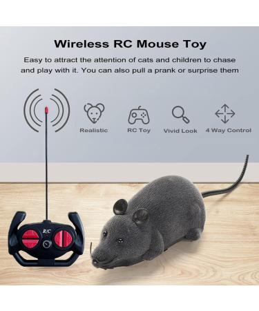 Remote Control Mouse Cat Toy HIMM Wireless Electronic RC Mouse Rat Pet Toy Running Wheel Plush Rat Chasing Prank Toy for Cats Dogs Pets Kids Novelty Gift (Black) - Buy Online on GoSupps.com