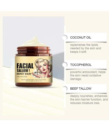 Gdiojnfg 4.23oz Tallow And Honey Balm Beef Tallow Skin Care Tallow Moisturiser Hydrating Face Balm Beef Tallow Face Balm Skincare For Skin Pure Cream Tallow Honey Cream For Face And Body - Buy Online on GoSupps.com