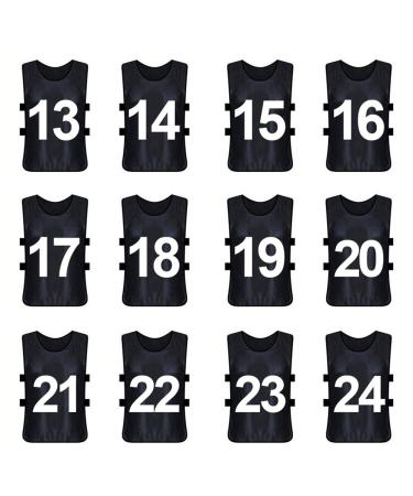 TOPTIE Sets of 12 (#1-12, 13-24) Numbered/Blank Training Vest, Soccer Pinnies