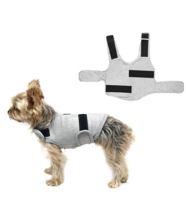 Dog fear jacket calming coat Thunder dog wrap fear relief shirt vest with reflective stripes for pets keep keep calming comfort stress relief fireworks thunder storm light gray xxl
