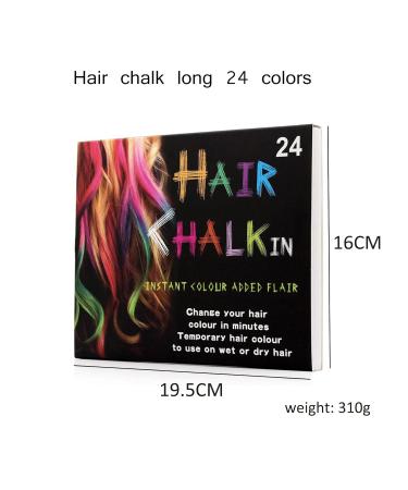 Hair Chalk for Girls - 24 vibrant Colors for Temporary Hair Color | Perfect for Parties Graduation & Holidays | Kids & Children's Day Gifts - Buy Online on GoSupps.com