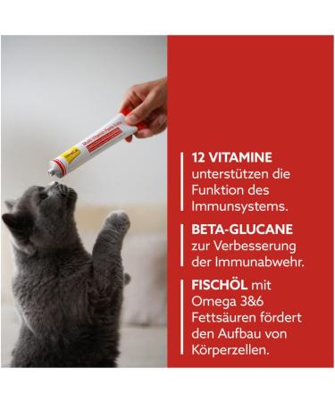 GIMCAT Multi-Vitamin Paste for Cats - Healthy Snack with Fish Oil & Immune Support - 200g Tube - Optimal Pet Nutrition - Buy Online on GoSupps.com