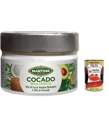 Italian Gourmet E.R. Mantova Organic Coconut Oil and Avocado Oil from Certified Organic Agriculture 90 ml + Italian Gourmet Polpa 400 g Pack of 6