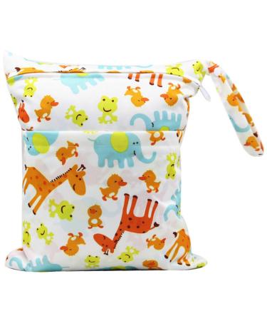 Baby Diaper Bag Wet Dry Bag Baby Nappy Organizer Bag Waterproof Zipper Bag Washable Reusable Baby Cloth Wet Bag (Color 3 L) Color 3 L