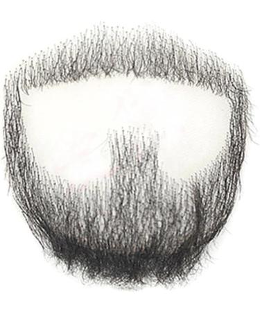 Remeehi Men's Goatee Beard - Realistic Human Hair Hand-Made Fake Facial Mustache Costume in Black - Buy Online on GoSupps.com