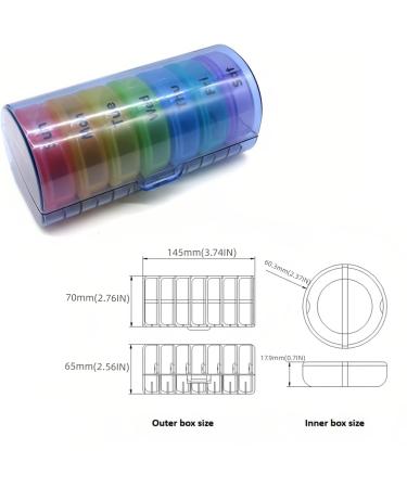 Travel Medicine Organizer Box - Moisture-Proof Pill Container for Vitamins & Supplements | Portable & Easy to Clean | Large Compartment - Black - Buy Online on GoSupps.com