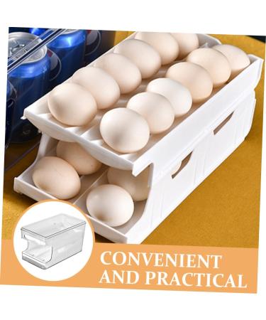 Angoily Stackable Egg Holder Box Egg Storage Box Refrigerator Clear Egg Organizer Egg Holder Egg Rack Storage Rack Automatic - Buy Online on GoSupps.com