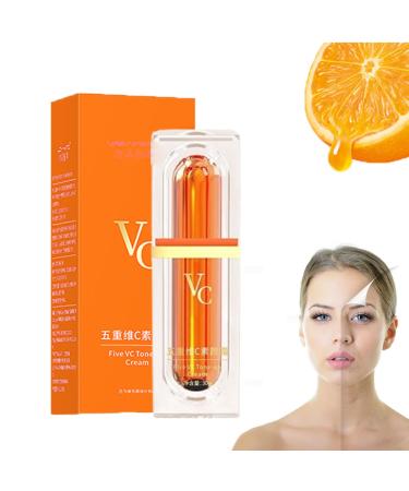 Multi-Vc Natural Makeup Cream Five Vitamin C Natural Makeup Cream Five Vitamin C Tone-Up Foundation Cream Five Vitamin C Cream For Face Vitamin C Face Serum Moisturizer Cream (1pcs) 1 count (Pack of 1)