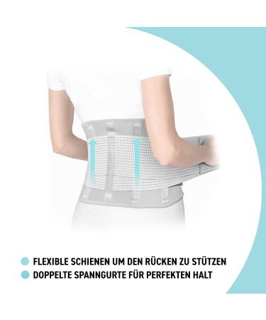 Buy Back Bodyguard Rear Belt - Innovative Lumbar Support & Back Bandage | 4 Sizes Available (M Gray) - International Shipping - Buy Online on GoSupps.com