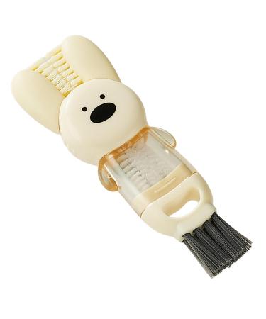 Cup Mouth Brush Lid Corner Edge Cleaning Flexible Bristle Food Grade Compact Size Portable Multifunctional Bottle Gap Yellow