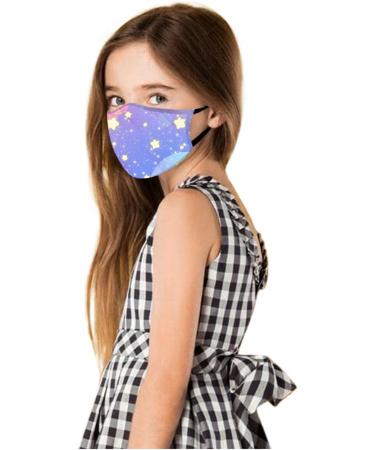 5PC Kids Face_Masks Washable Cute Printed Cloth Face Mask for Kids Girls Boys Cotton Masks for Children Face Cover Protection - Buy Online on GoSupps.com