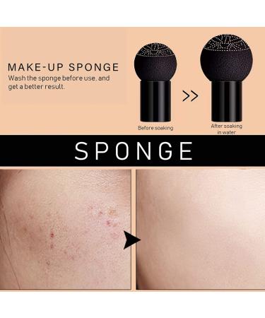 2 PCS Air Cushion CC Cream & Mushroom Head Foundation Set with Sponge & Brush - Long Lasting, Moisturizing Makeup for Bright Skin - Natural Shade - Buy Online on GoSupps.com