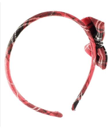 Mytoptrendz Thin Alice Band Headband Red Tartan Hairband With Small Little Cute Bow Girls Hair Accessories - Buy Online on GoSupps.com