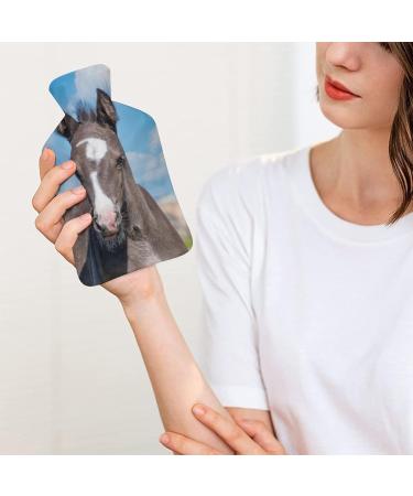 Soft Plush Horse Hot Water Bottle with Cover | Hand Warmer for Adults & Children | 26.5x15.3cm - Ideal for Cozy Comfort - Buy Online on GoSupps.com