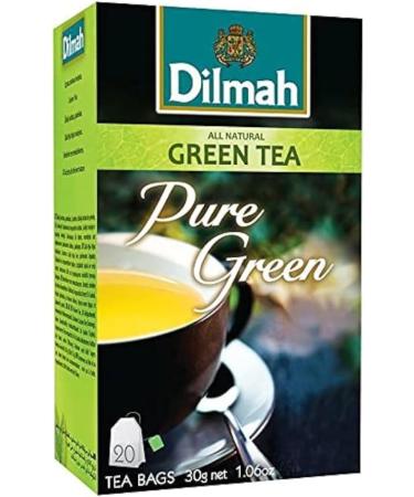  Dilmah Dilmah | 100% Pure Natural Green Tea | Ceylon Green Tea Filters Single Wrap - 2 x 20 tea bags (2 x 30g) - Buy Online on GoSupps.com