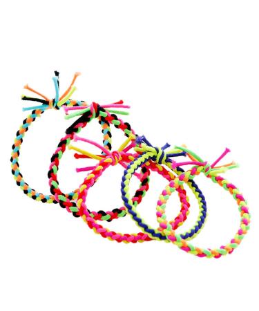 20pcs Braided Stretch Hair Ties Ponytail Holders Perfect for Girls (Random Color)
