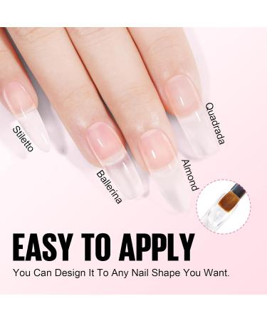 Tomicca Acrylic Gel for Nails - Clear Polygel 2 * 15g | Long-Lasting Natural Look for Beginners & Pros - Quick Extender - Buy Online on GoSupps.com