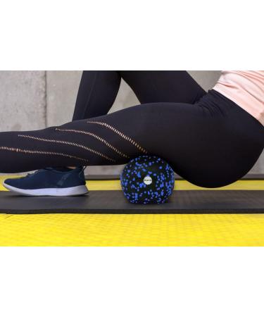 Ficyo Peanut Massage Ball & Scooter Roller | Rehab Yoga Crossfit Anti-Stress Back Pain Relief - Black/Blue - Buy Online on GoSupps.com