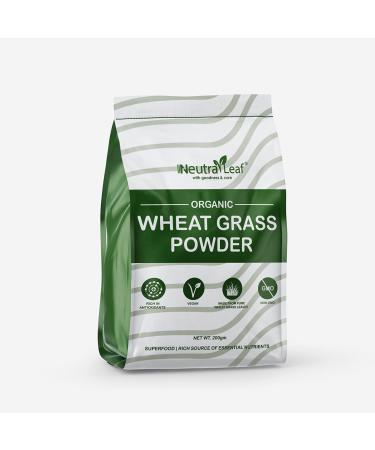 Neutraleaf Organic Wheat Grass Powder 200gm Superfood Supports Healthy Metabolism Helps in Flushing Free radicals Out of The Body Antioxidant Energy Detox Immunity Booster Skin Healt