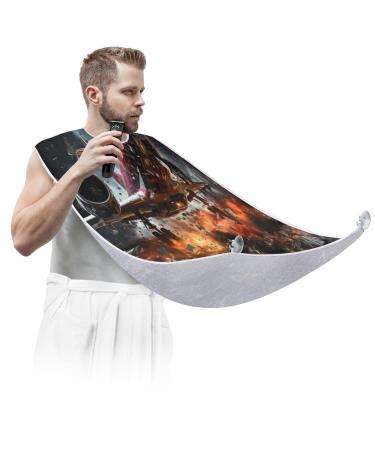 Airplanes Beard Bib Apron Beard Hair Catcher for Men Shaving Fathers Day Anniversary Christmas Gifts for Dad Husband Beard Bib with 2 Suction Cups
