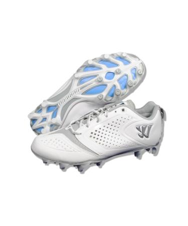 Warrior Lacrosse Unisex-Adult Burn Speed 5.0 Low-U 9 White/Silver