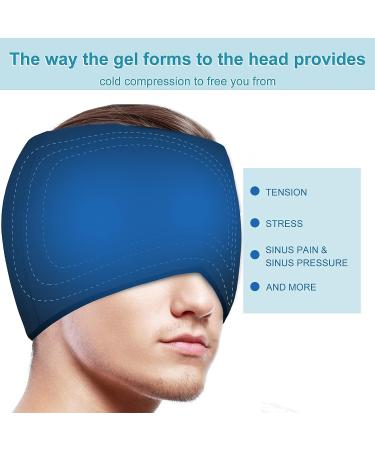 Necmuaih Gel Ice Migraine Cap - Cold Therapy Headache Relief Hat for Puffy Eyes & Sinus - Black - Buy Online on GoSupps.com