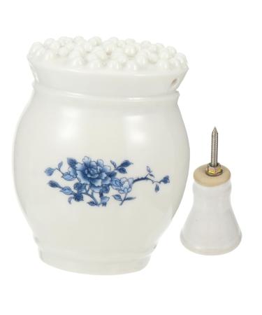 Hapinary porcelain Moxibusion Device metal scraping body tool glass scrapes Moxa can fuel Moxa burner Earth-colored Moxibusion pot blill ceramic ai-box white