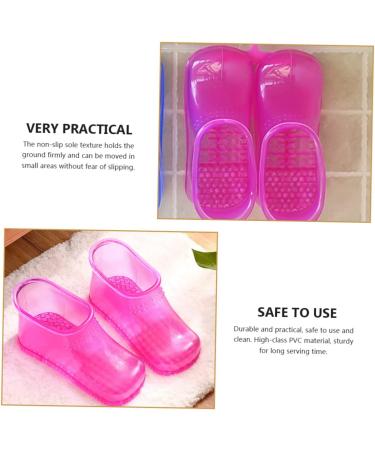 IWOWHERO 1 Pair Foot Bath Shoes Home Foot Bath Bucket Foot Spa Boots Feet Pedicure Slippers Foot Bucket Basin Shoe Slipper Sandal Slippers Mitaine Foot Bath Tool Soak Small Size Pvc Pie Man 26.3x11cm Rosy - Buy Online on GoSupps.com