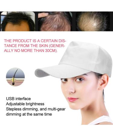 Laser Cap for Hair Regrowth - 108 Lamp Beads Hair Growth Hat for Men and Women - Oil Control Hair Loss Care Instrument - White Hat - Buy Online on GoSupps.com