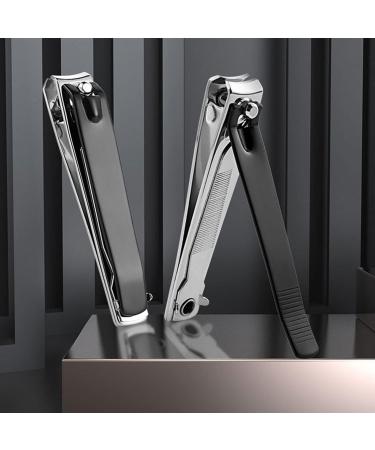 SVAASA Nail Clippers Silver Nail Clippers Flat Nail Clippers Convenient and Practical Stainless Steel Nail Clippers with File Tool Toenail Scissors - Buy Online on GoSupps.com