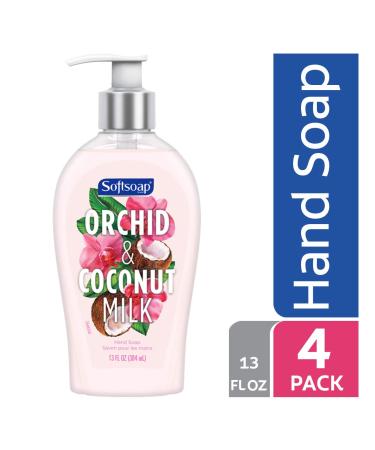 Softsoap Orchid & Coconut Milk Liquid Hand Soap Pump - 13 oz (4 Pack) - Buy Online on GoSupps.com