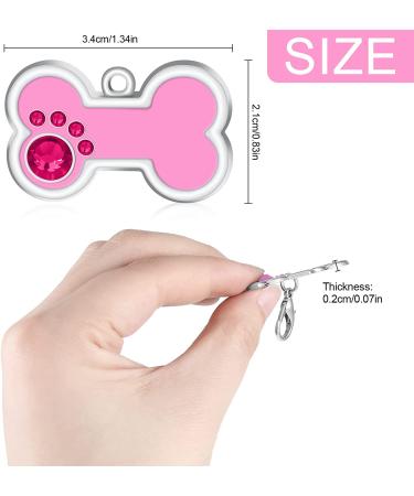Natiform Personalized Glitter Pet ID Tag - Customized Cat Tag - Engraved - 4 Lines Custom Text - Easy to Read - Bone Pink - Buy Online on GoSupps.com